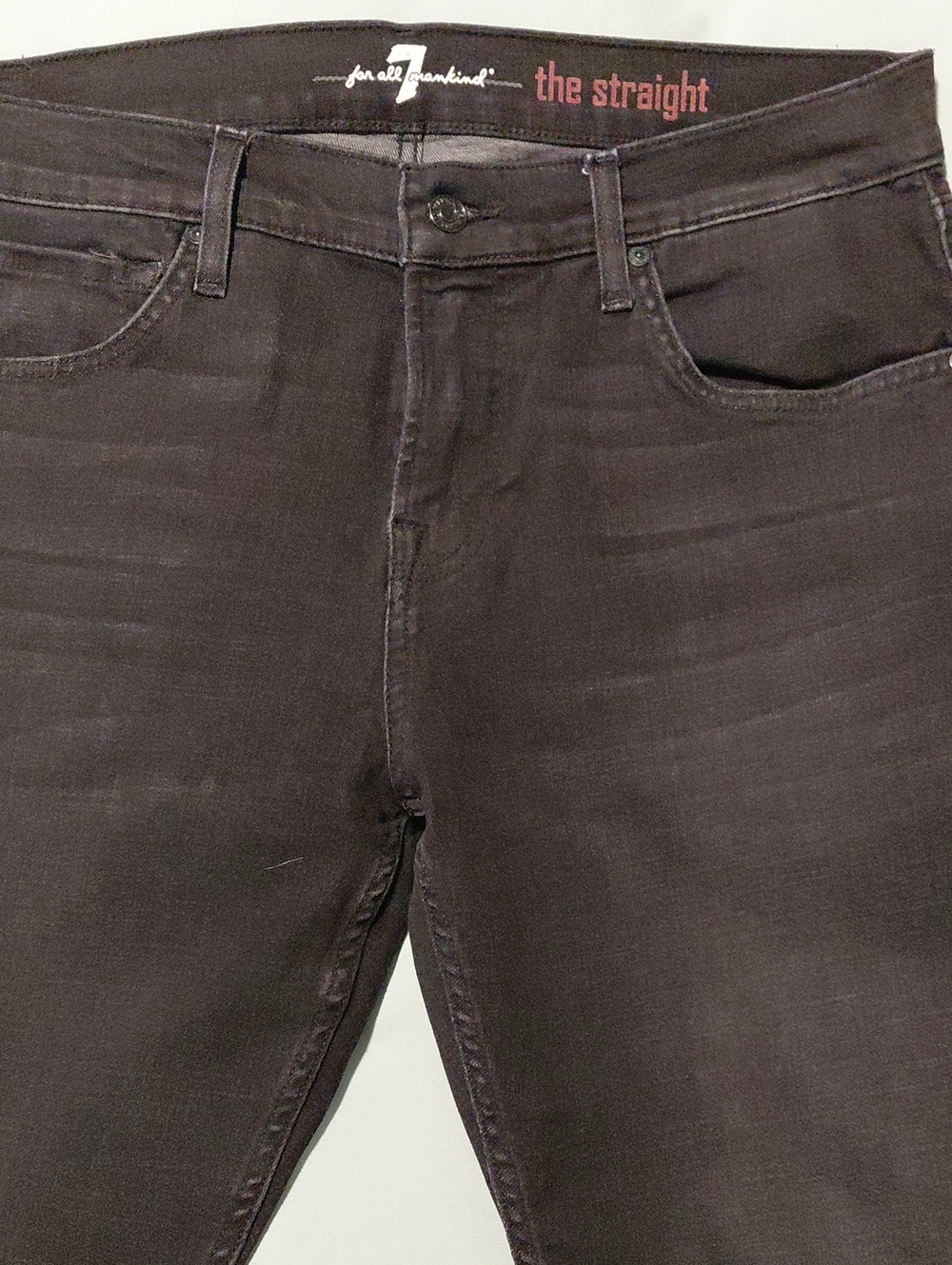 7 For All Mankind Men's Straight Jeans - Black